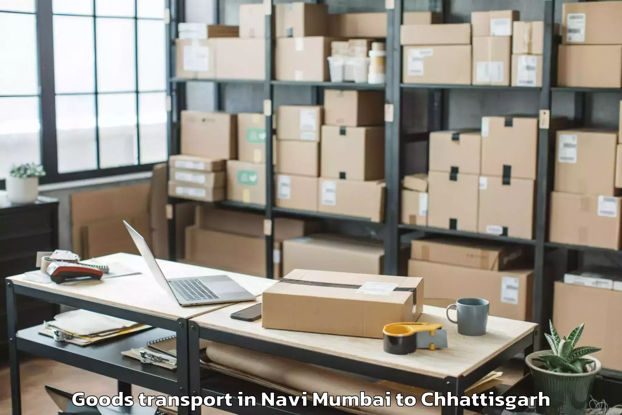 Top Navi Mumbai to Iit Bhilai Goods Transport Available